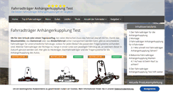 Desktop Screenshot of fahrradtraeger-anhaengerkupplung-test.com