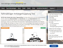 Tablet Screenshot of fahrradtraeger-anhaengerkupplung-test.com